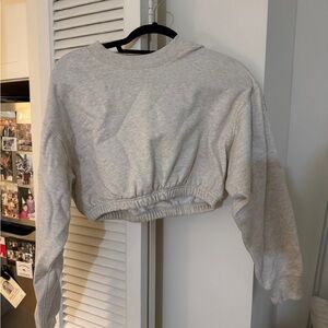 ALO Yoga Oatmeal Cropped Hoodie